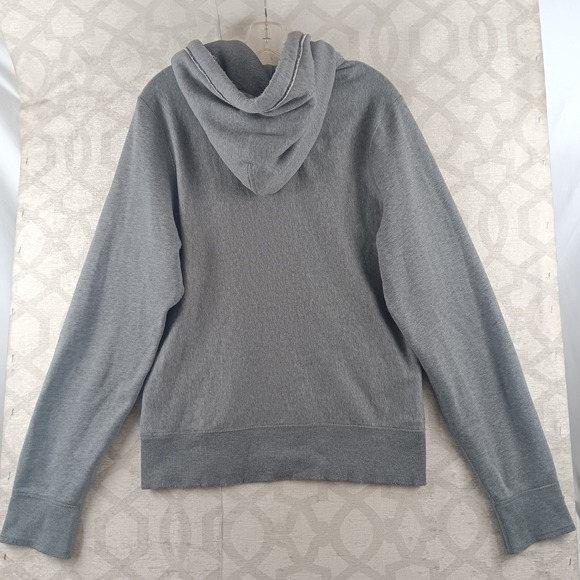 Ruehl No.925 Greenwich NY Mens Gray Hoodie Pullover Distressed Details Medium - Picture 2 of 11